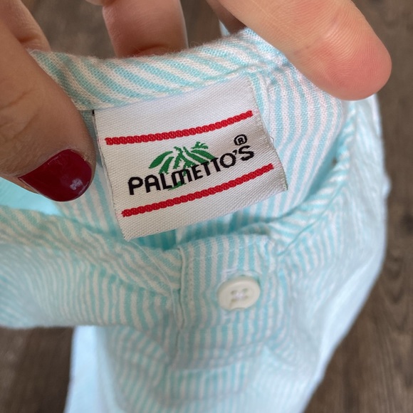 Vintage Palmetto’s cotton blue/white stripe matching skirt set size girls 5/6 - Picture 4 of 7